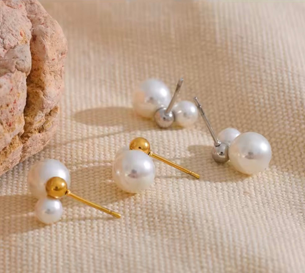 Madre Perla silver earrings