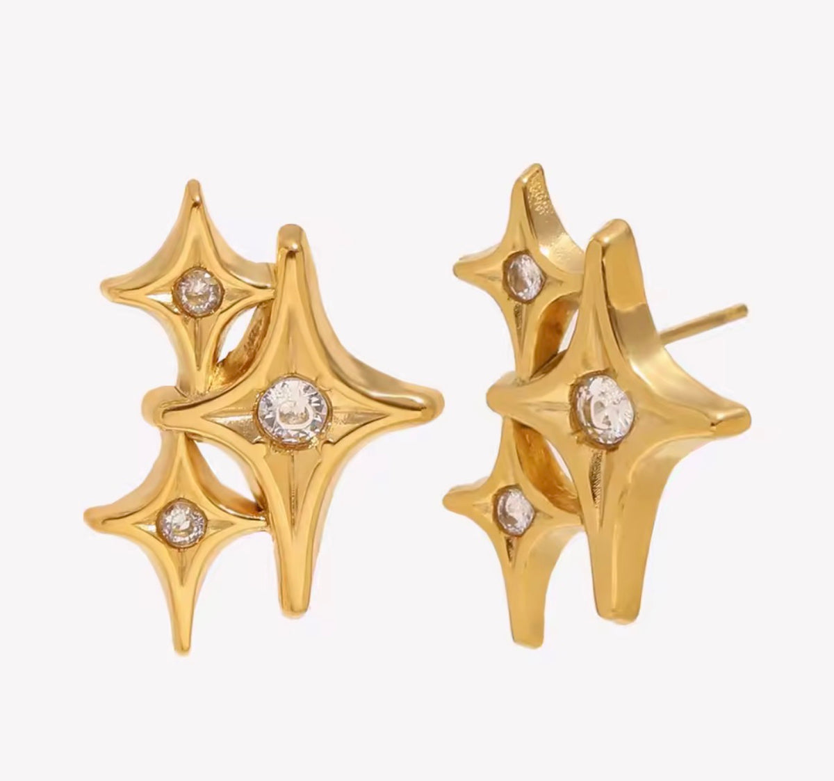 “Stella d’E gold “ earrings