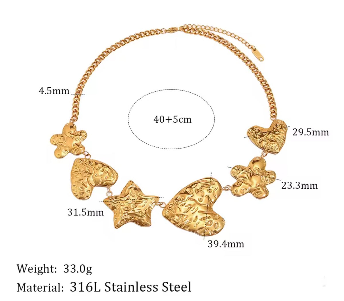 “Celeste” necklace gold