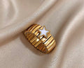 Elastic star gold ring