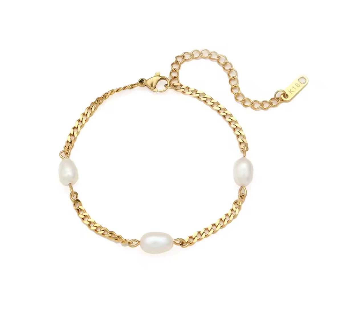 “3 Love” thin bracelet gold