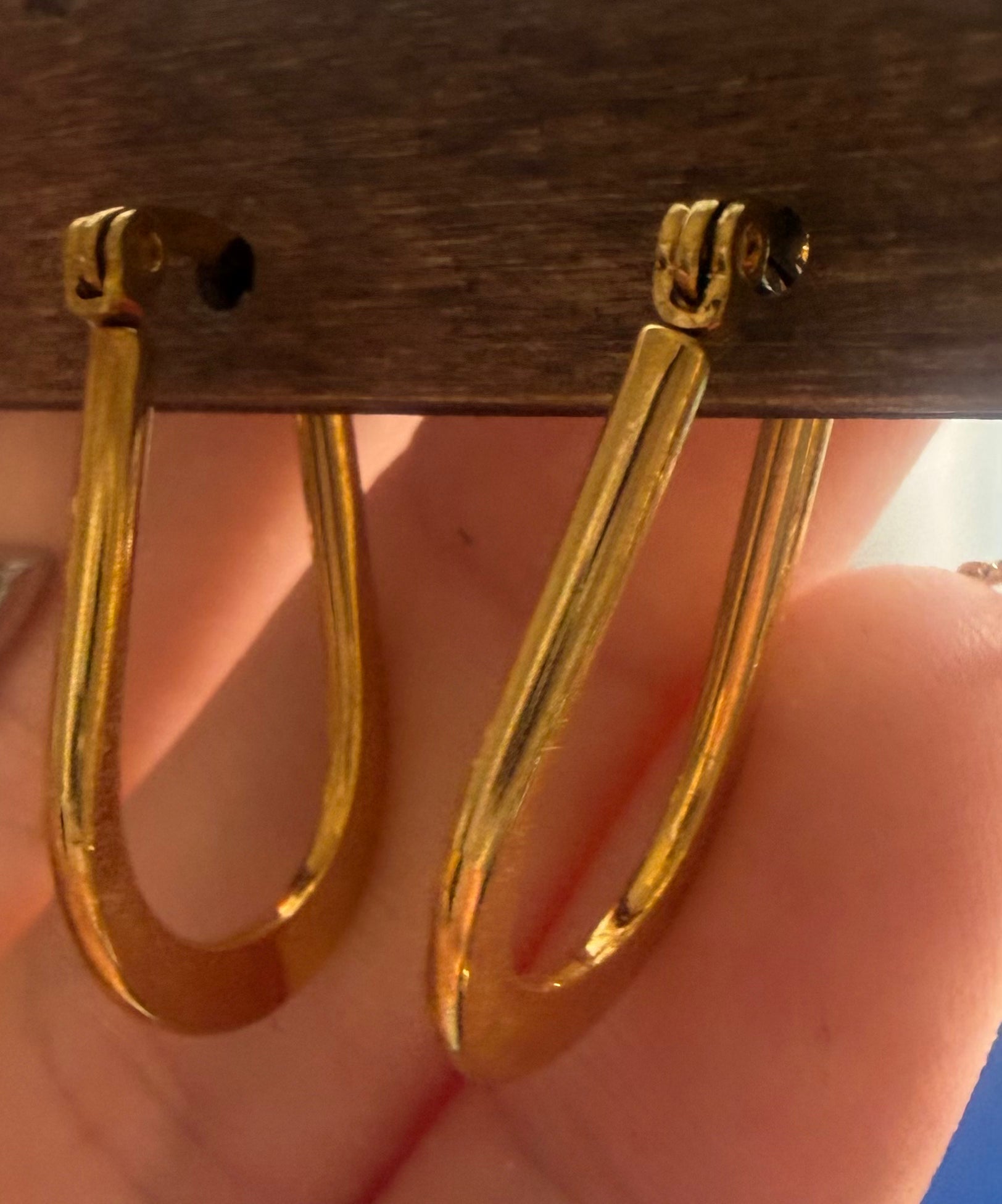 Gold drop earrings