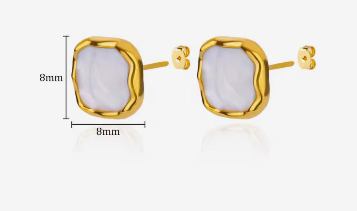 White earrings