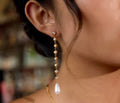Pearl love earrings