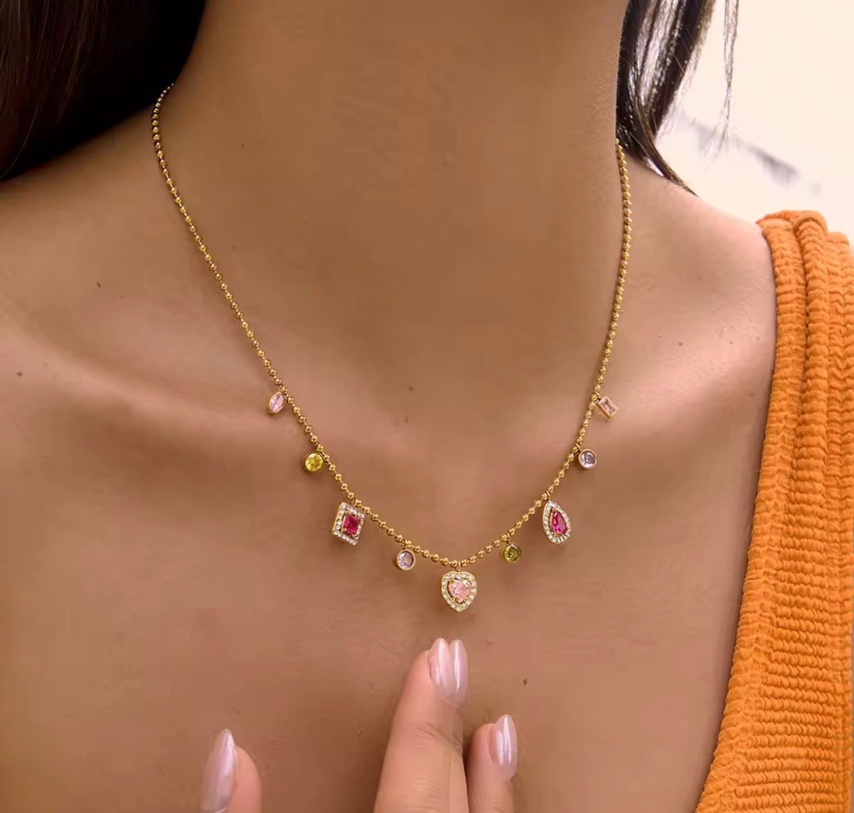 Candy hearts necklace